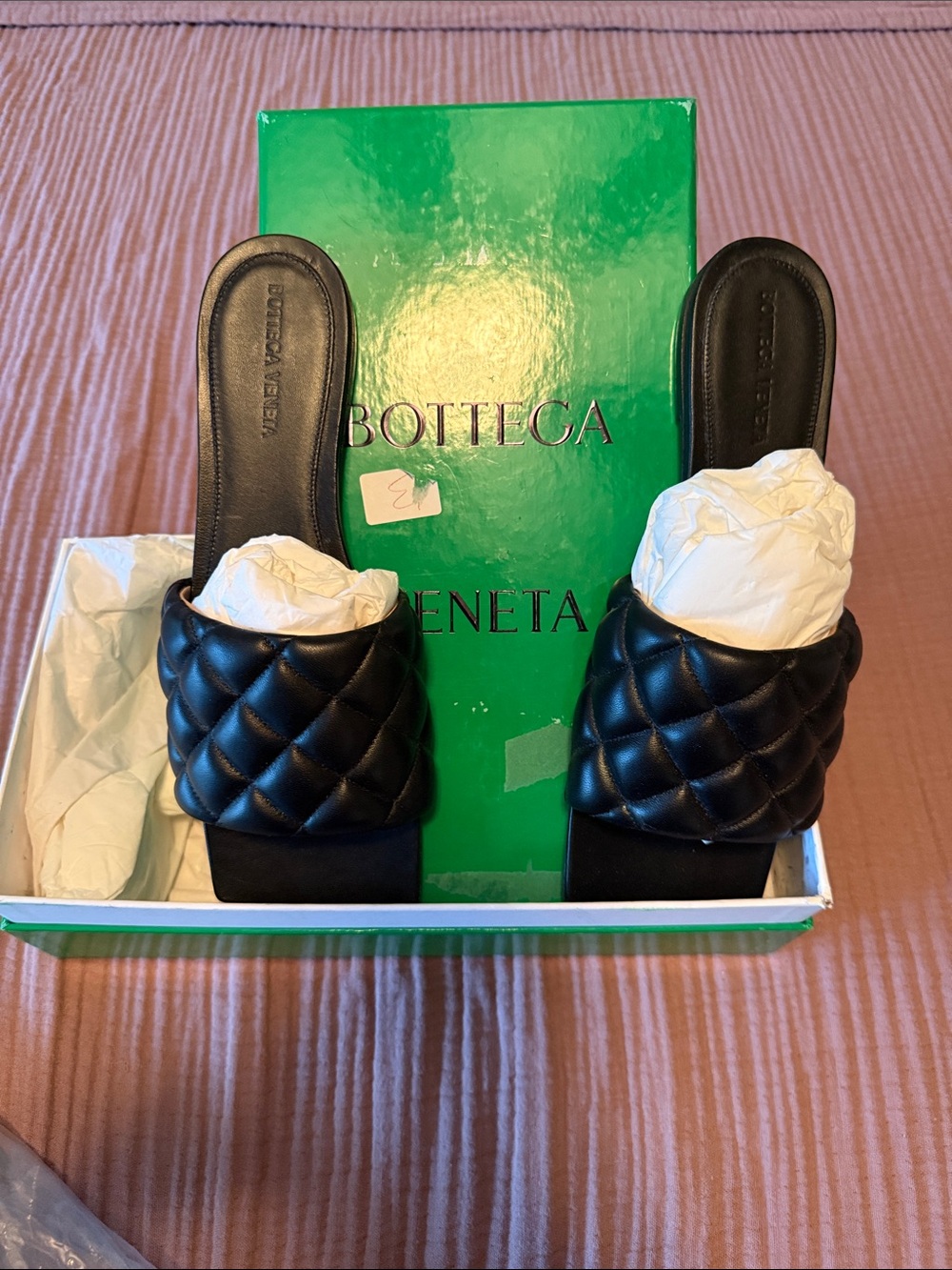 Bottega Veneta Nappa Matelasse Padded Flat Sandals 38.5